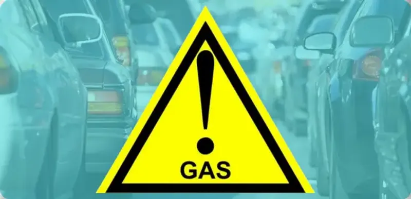 Знак на авто на газе