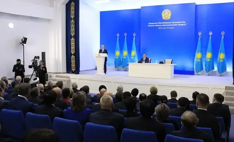 Касым-Жомарт Токаев в Алматинской области